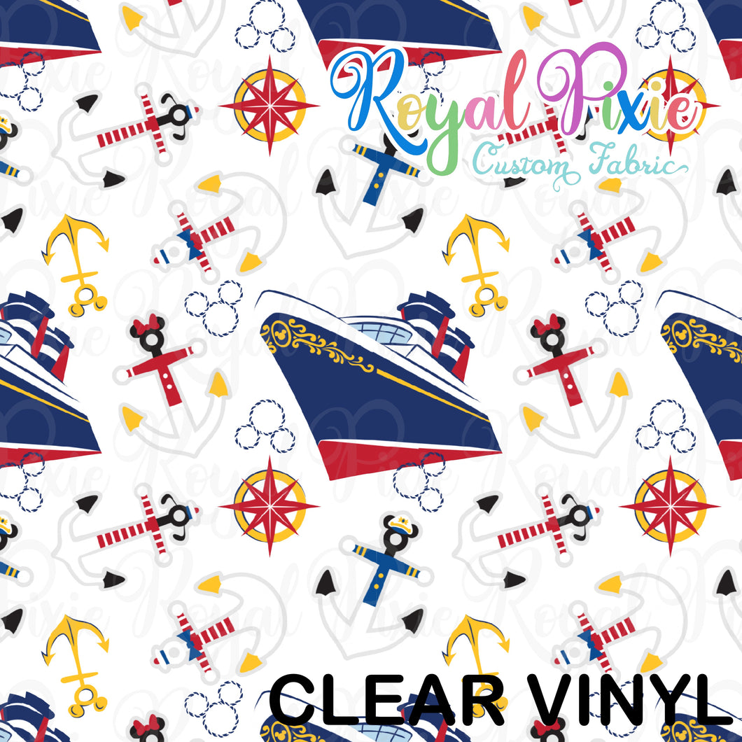 Vinyl Retail - Clear - Cruise Anchors GLITTER