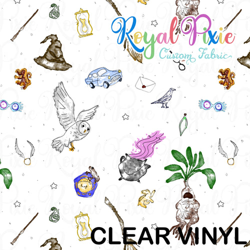 Vinyl Retail - Clear - Wizard School Sketch Stuff GLITTER