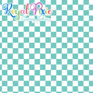 Permanent Preorder - Squares (Checkerboard) - White/Aqua - RP Color