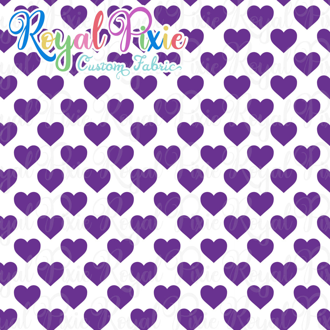 Permanent Preorder - Hearts with White - Purple - RP Color
