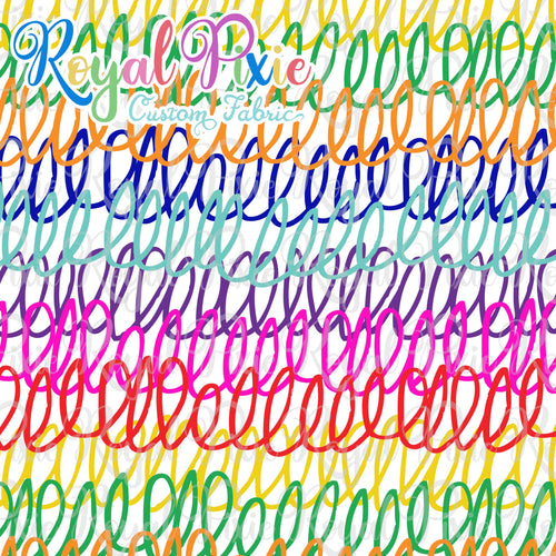 Permanent Preorder - Coords - Scribble Lines with White - Rainbow - RP Color