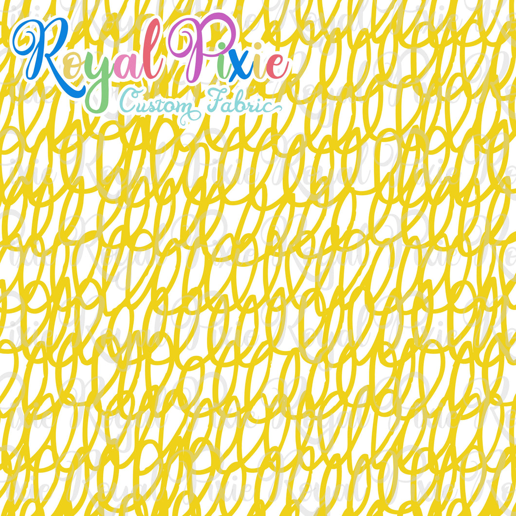 Permanent Preorder - Coords - Scribble Lines with White - Yellow - RP Color