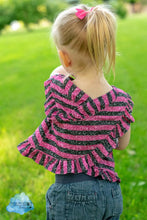 Load image into Gallery viewer, Permanent Preorder - 1/2&quot; Glitter Stripes - Black/Dark Pink