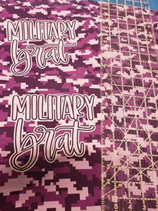 Retail CL Pack - FH Military Child Purple Camo, 2 Military Brat BK Panels