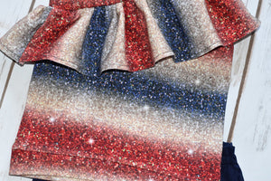 Permanent Preorder - July 4 - Red, White, & Blue Glitter Stripes