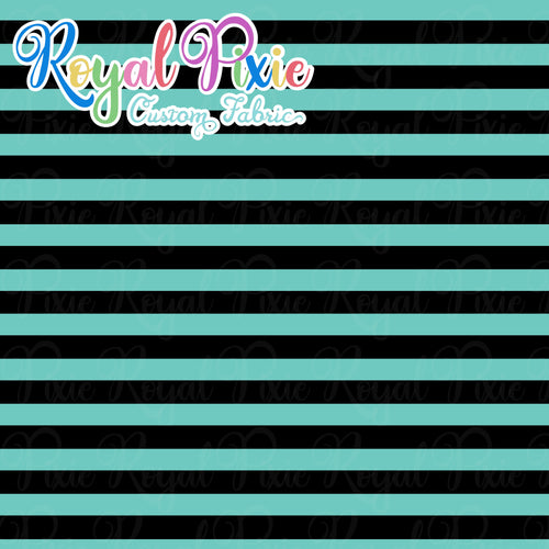 Permanent Preorder - Stripes with Black - Aqua - RP Color