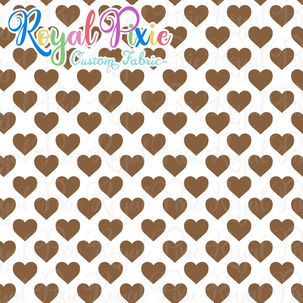 Permanent Preorder - Hearts with White - Brown - RP Color