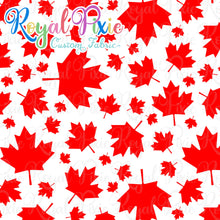 Load image into Gallery viewer, Retail Bamboo Spandex Pack - 1 Yard Maple Leaves Scattered, 1 Yard Checkerboard Maple Leaves, 1 Adult Panel Flag