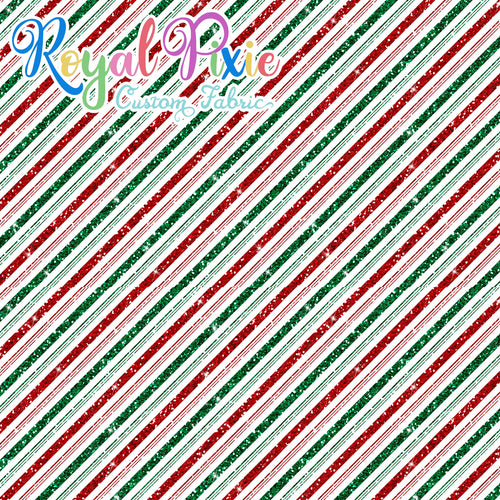 Permanent Preorder - Holidays - Candy Cane Red and Green Glitter