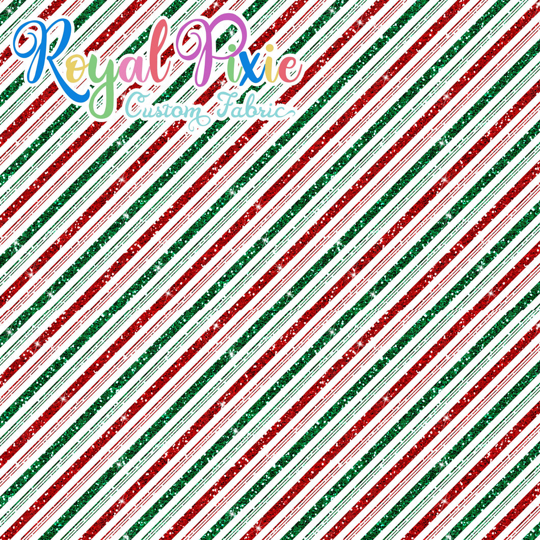 Permanent Preorder - Holidays - Candy Cane Red and Green Glitter