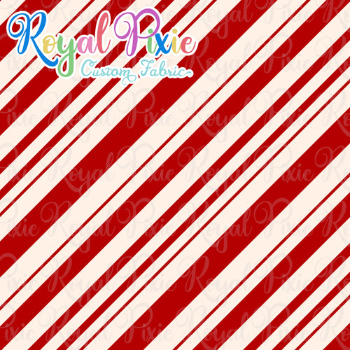 Retail Candy Cane Stripe Cotton Woven