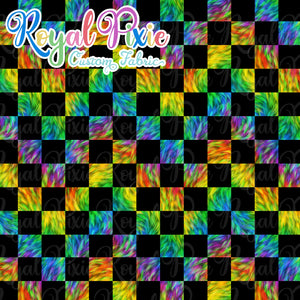 Permanent Preorder - Squares (Checkerboard) - Fur Rainbow