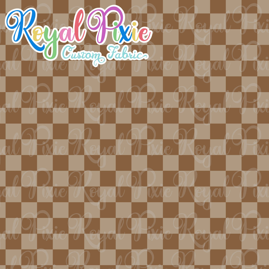 Permanent Preorder - Squares (Checkerboard) - Monochrome Brown - RP Color