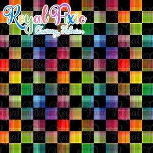Permanent Preorder - Squares (Checkerboard) - Plaid Rainbow