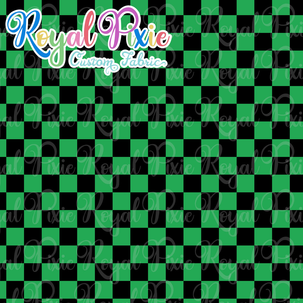 Permanent Preorder - Squares (Checkerboard) - Black/Green - RP Color