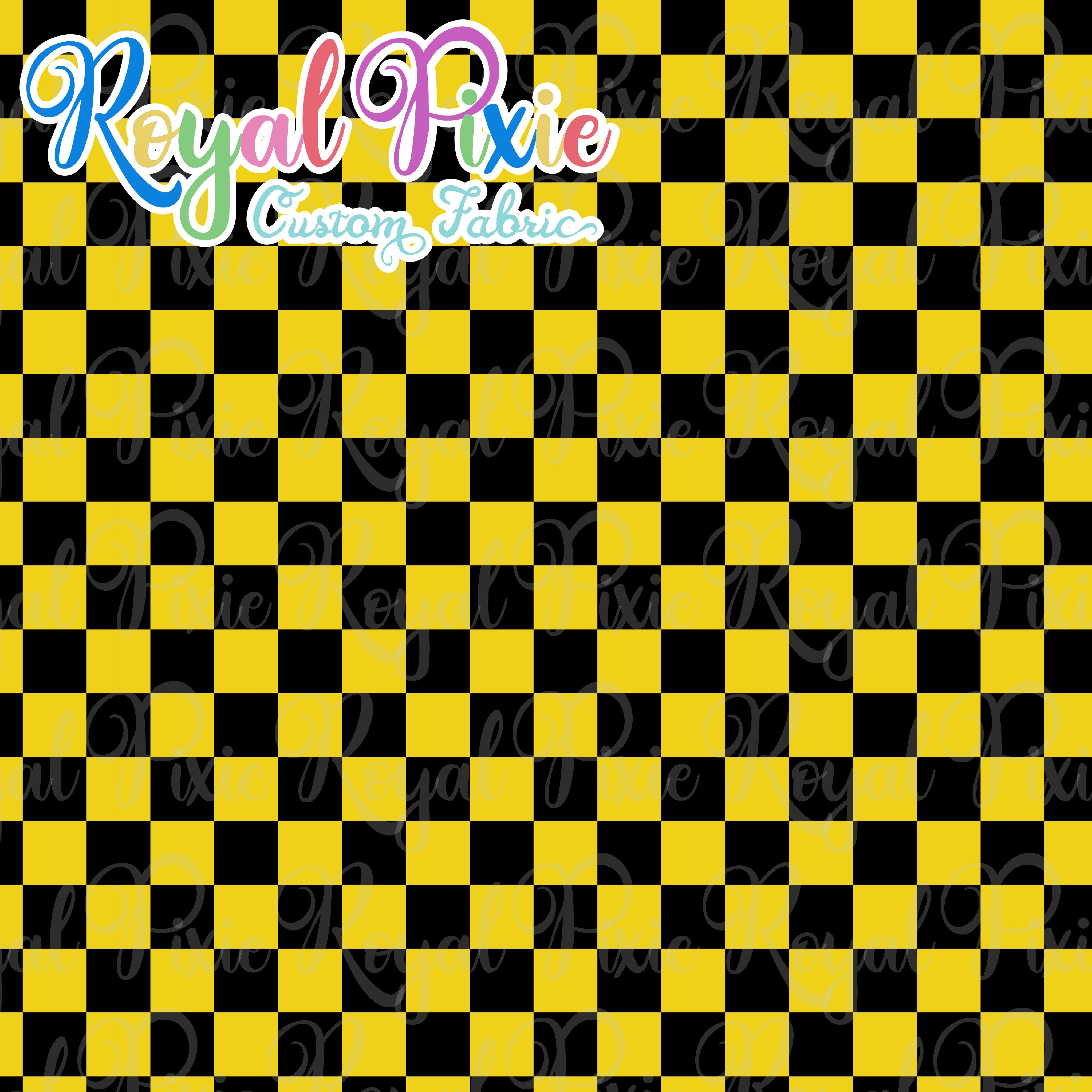 Black and sales yellow checkerboard