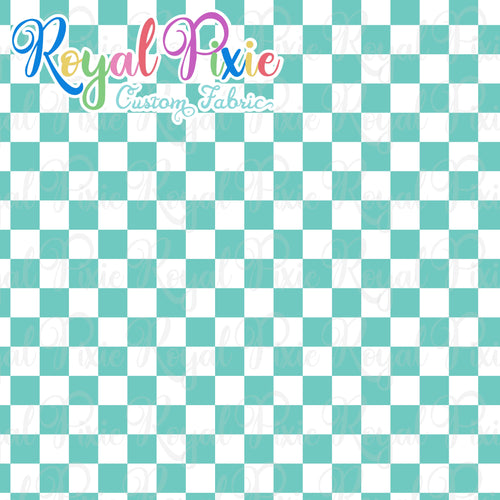 Permanent Preorder - Squares (Checkerboard) - White/Aqua - RP Color