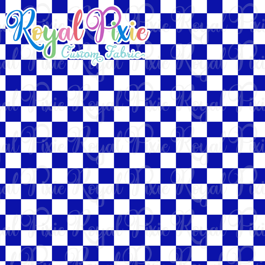 Permanent Preorder - Squares (Checkerboard) - White/Blue - RP Color