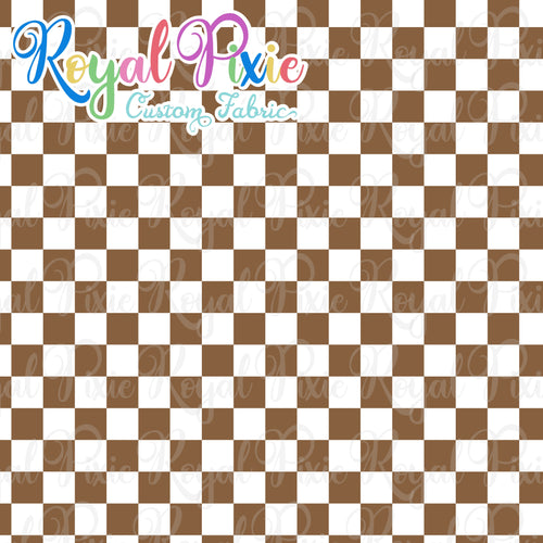 Permanent Preorder - Squares (Checkerboard) - White/Brown - RP Color