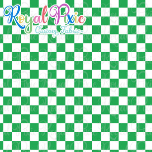 Permanent Preorder - Squares (Checkerboard) - White/Green - RP Color
