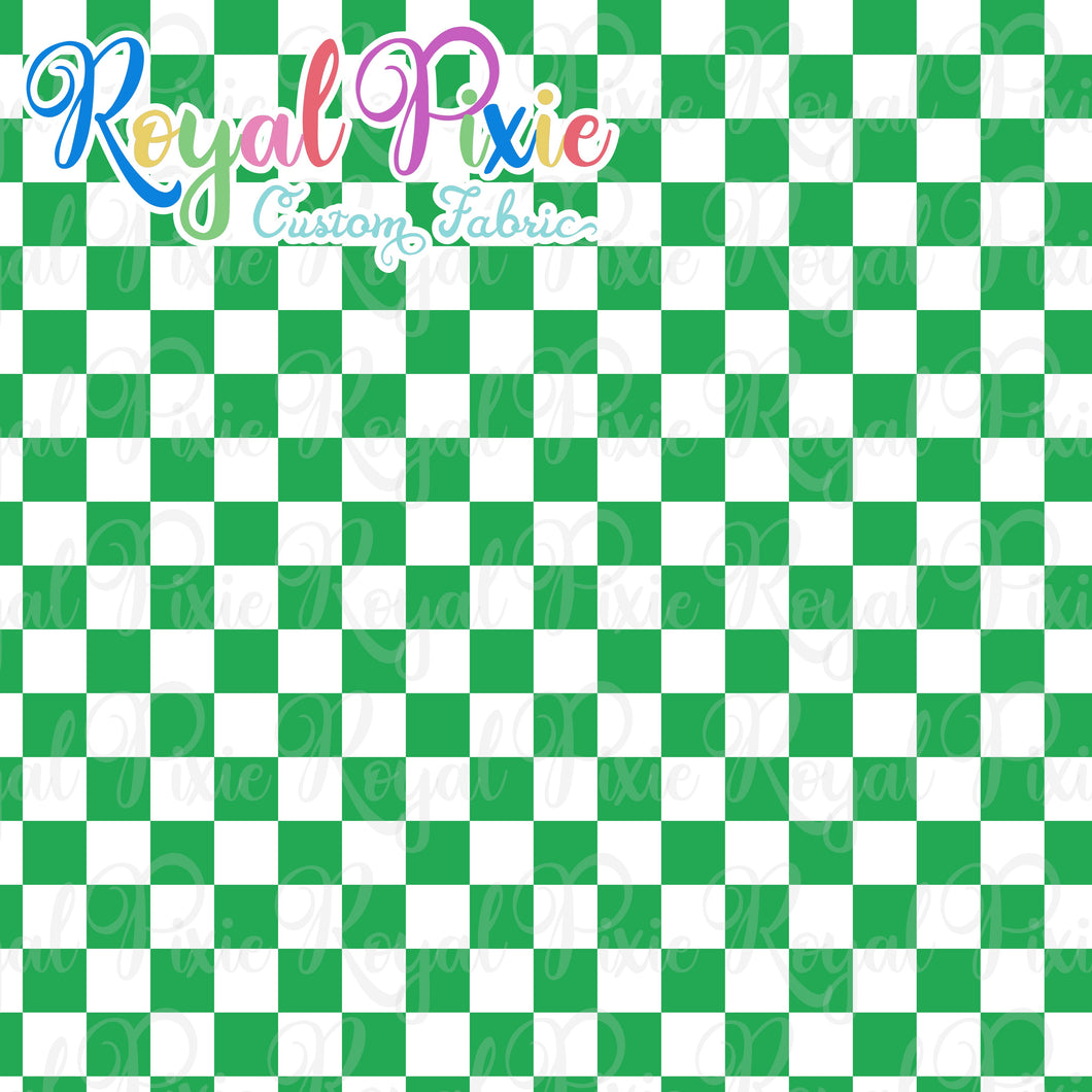 Permanent Preorder - Squares (Checkerboard) - White/Green - RP Color