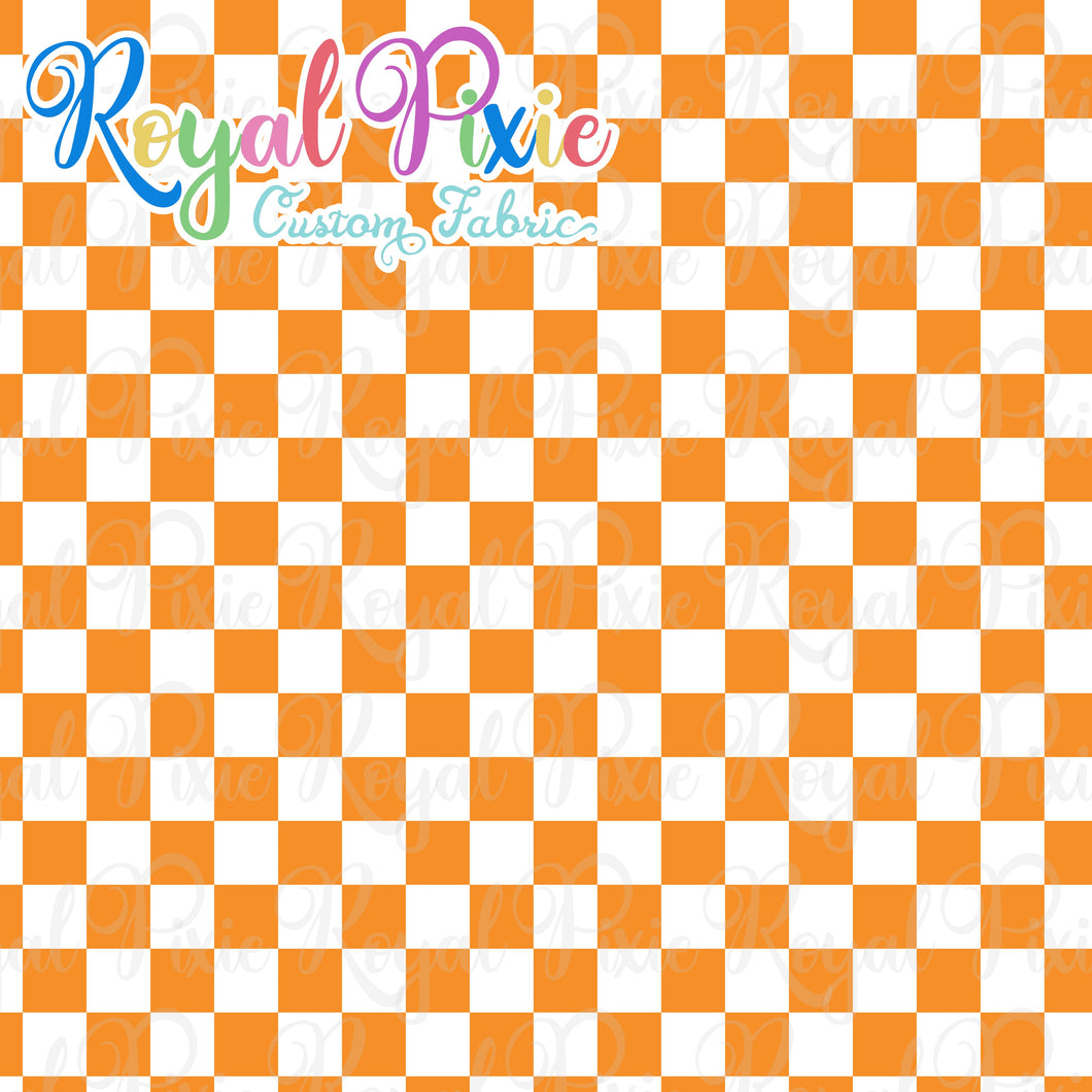Permanent Preorder - Squares (Checkerboard) - White/Orange - RP Color