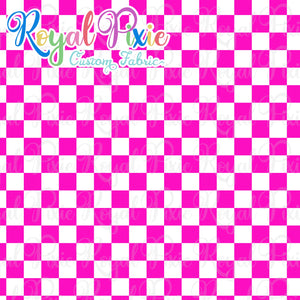 Permanent Preorder - Squares (Checkerboard) - White/Pink - RP Color