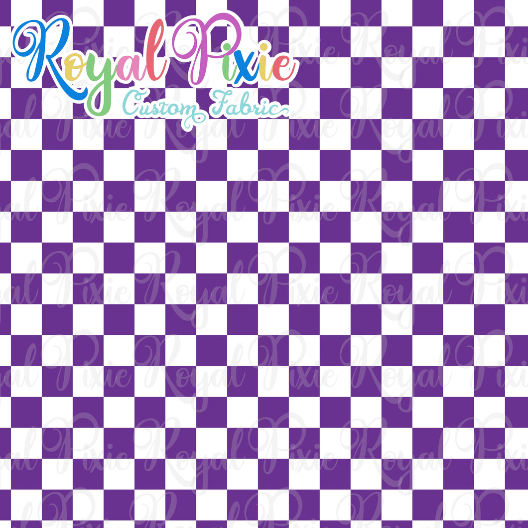 Permanent Preorder - Squares (Checkerboard) - White/Purple - RP Color