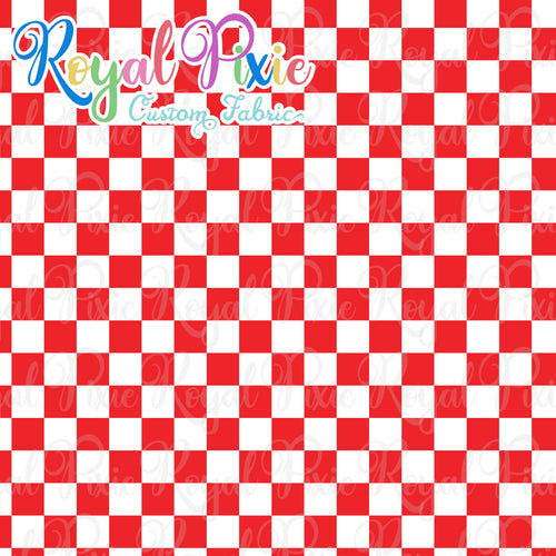 Permanent Preorder - Squares (Checkerboard) - White/Red - RP Color