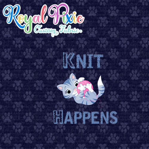 Retail Knit Happens Paws Background Panel