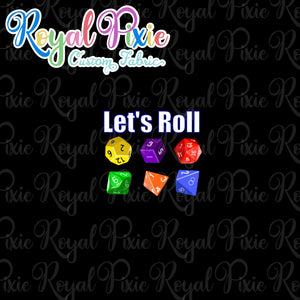 Retail Dice Let's Roll Panel