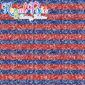 Permanent Preorder - 1/2" Glitter Stripes - Red/Blue