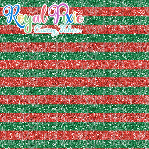 Permanent Preorder - 1/2" Glitter Stripes - Red/Green