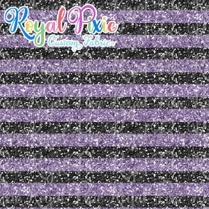Permanent Preorder - 1/2" Glitter Stripes - Black/Light Purple