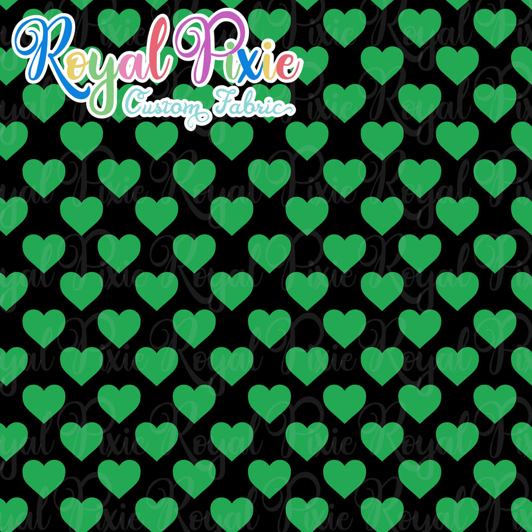 Permanent Preorder - Hearts with Black - Green - RP Color