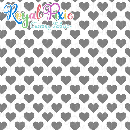 Permanent Preorder - Hearts with White - Grey - RP Color