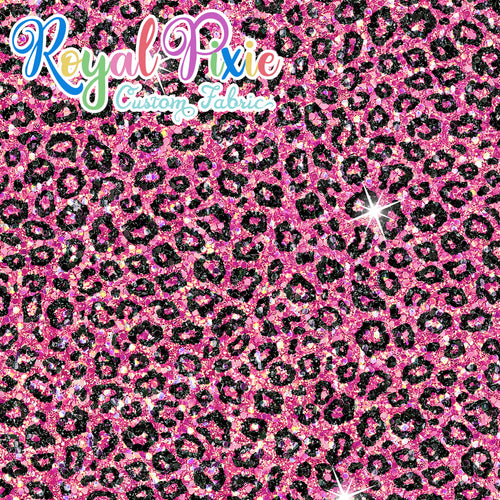 Permanent Preorder - Coords - Animal Prints - Glitter Leopard Pink