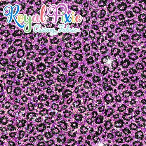 Permanent Preorder - Coords - Animal Prints - Glitter Leopard Purple