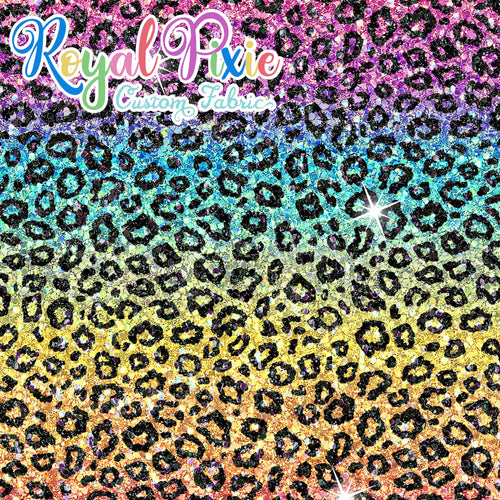 Permanent Preorder - Coords - Animal Prints - Glitter Leopard Rainbow