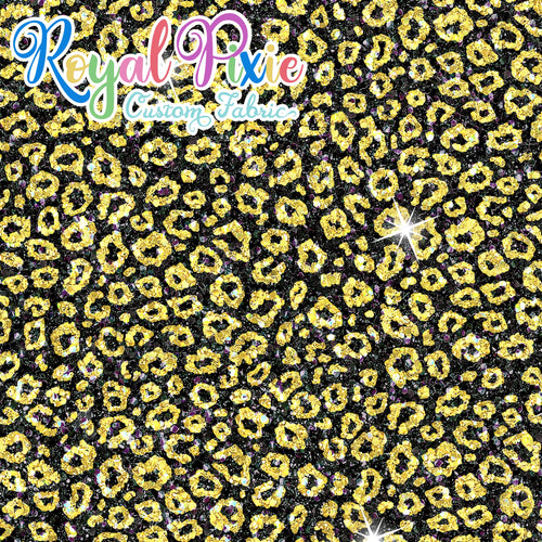Permanent Preorder - Coords - Animal Prints - Glitter Leopard Yellow