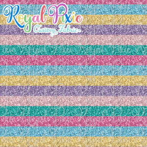 Permanent Preorder - Glitter Stripes - Thin 1/2" Stripe Pastels