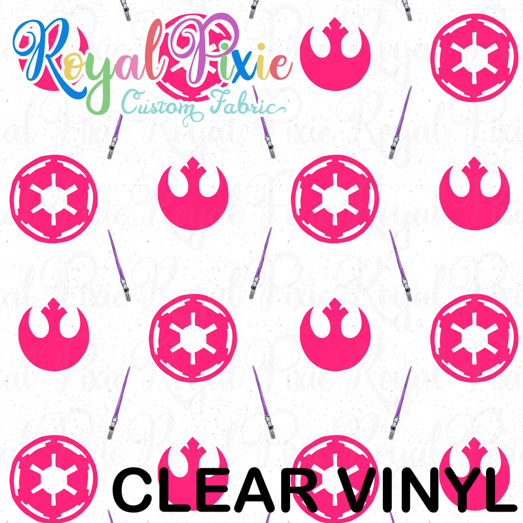 Permanent Preorder - GFFA - Pink Space Wars with Stars CLEAR VINYL