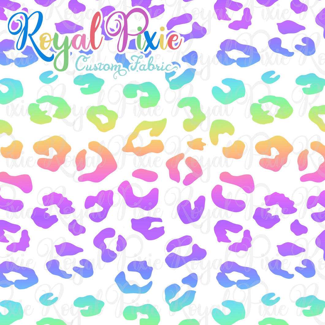 Permanent Preorder - Coords - Animal Prints - Rainbow Leopard White