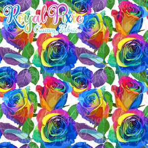 Permanent Preorder - BWR - Rainbow Roses - Rainbow on White