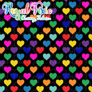 Permanent Preorder - Hearts with Black - Rainbow All Colors - RP Color
