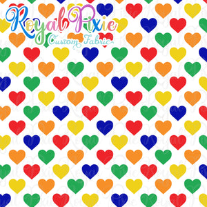 Permanent Preorder - Hearts with White - Rainbow Primaries - RP Color
