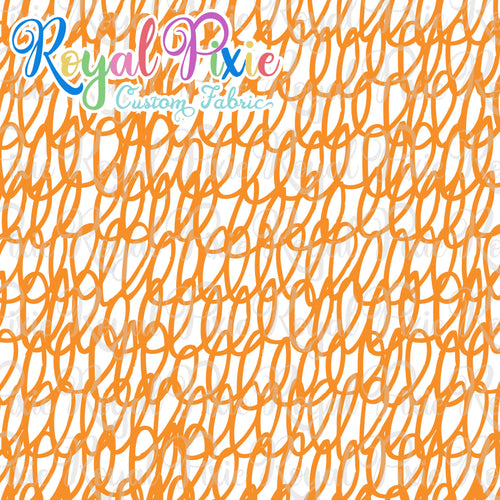 Permanent Preorder - Coords - Scribble Lines with White - Orange - RP Color