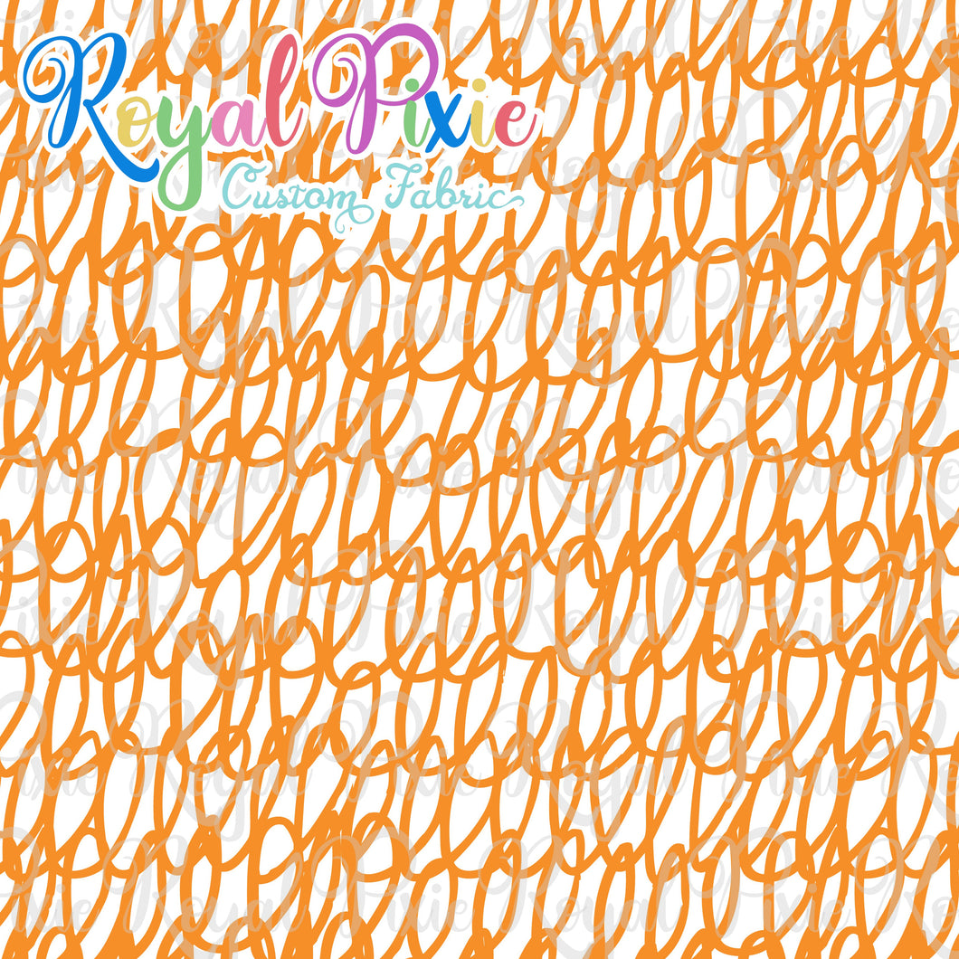 Permanent Preorder - Coords - Scribble Lines with White - Orange - RP Color