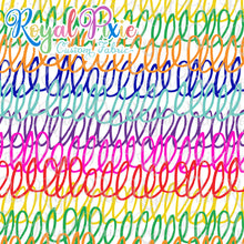 Load image into Gallery viewer, Permanent Preorder - Coords - Scribble Lines with White - Rainbow - RP Color