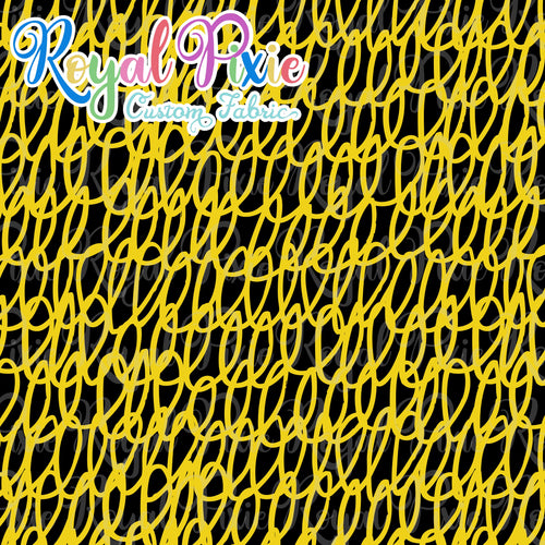 Permanent Preorder - Coords - Scribble Lines with Black - Yellow - RP Color